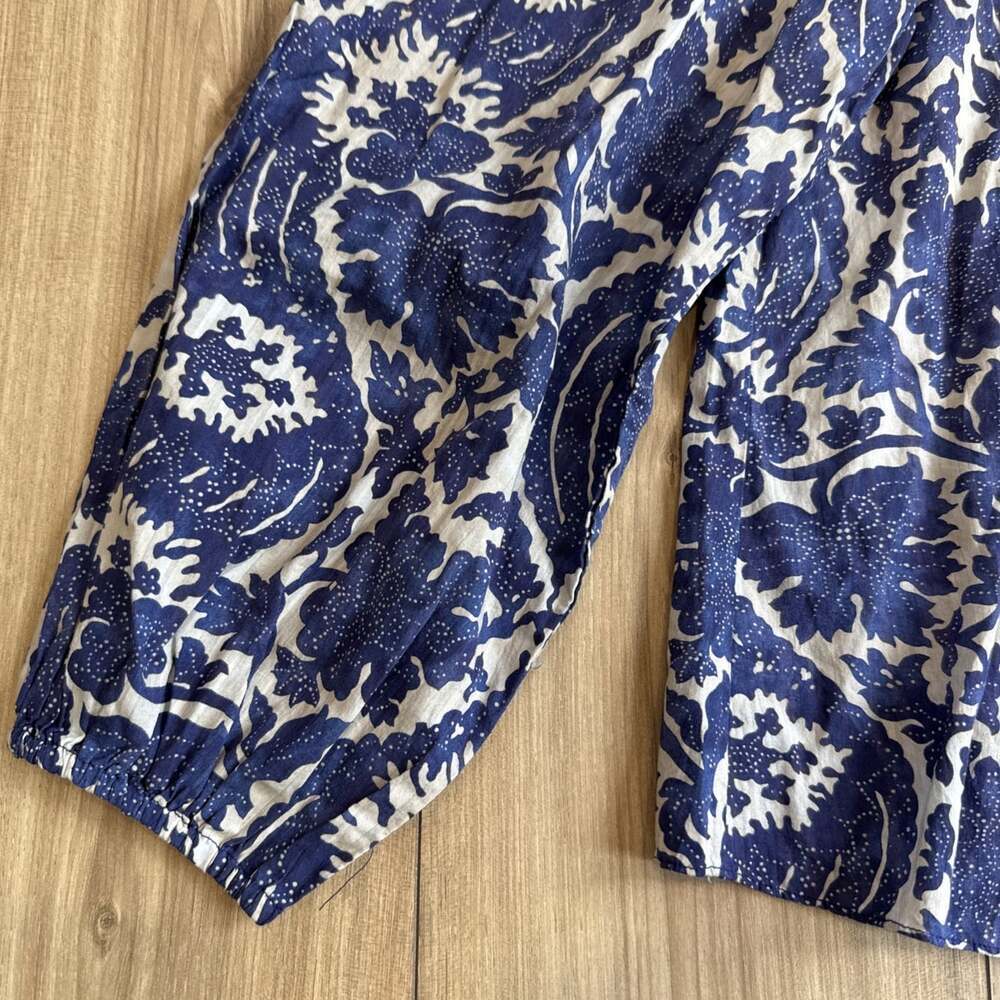 NEW Ulla Johnson Brea Paisley Blue Floral Print Blouse Sz 10 NWT $320 Peasant - Picture 4 of 9
